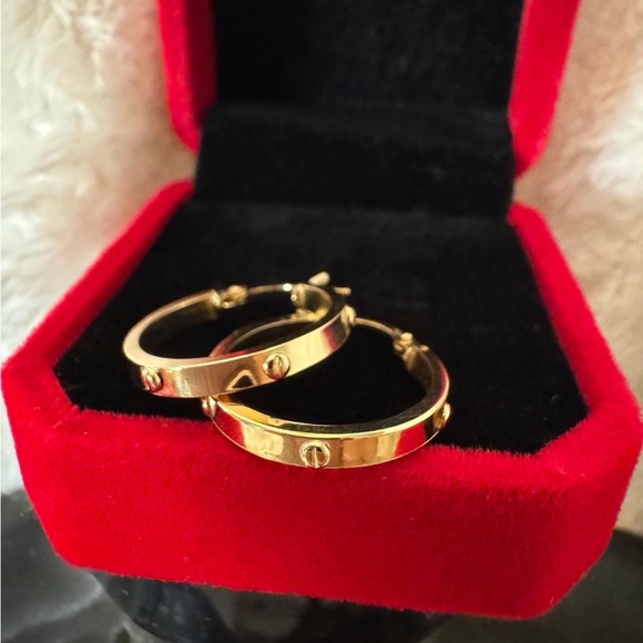 Stampd Jewelry - Stampd Gold Studded Hoop Earrings 18k